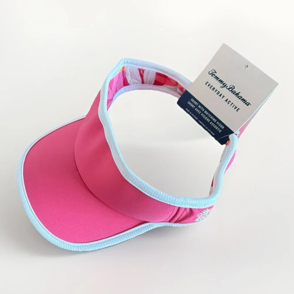 Tommy Bahama Women’s Pink Hat Visor Pineapple Preppy Resort Tennis‎ Pickleball